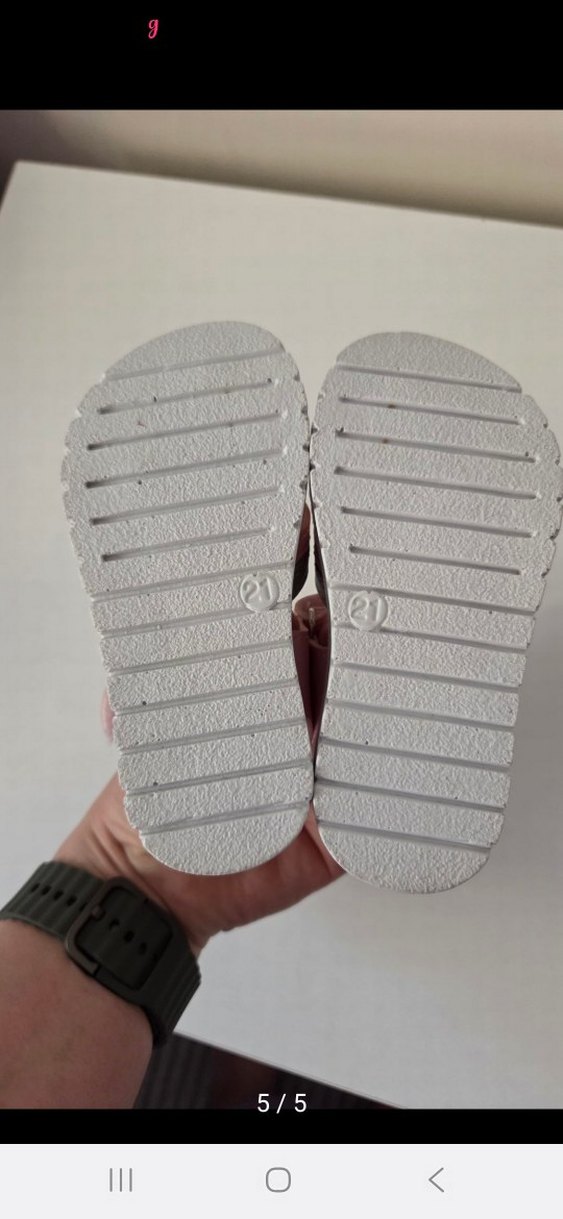 Kız Çocuk Pudra Pembe Tokalı Sandalet - Görsel 5