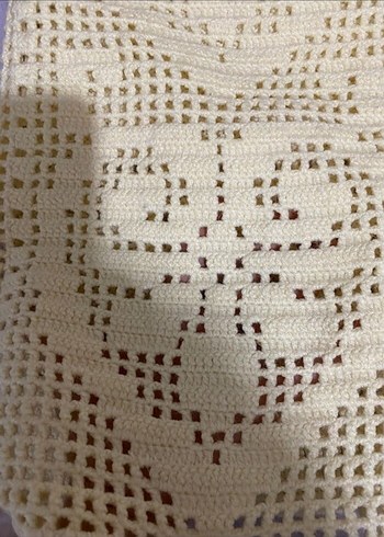 Beyaz Örgü Hırka Midi Boy - Görsel 3