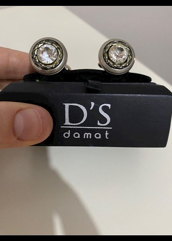 DS Damat Gri Taşlı Erkek Kol Düğmesi - Görsel 3