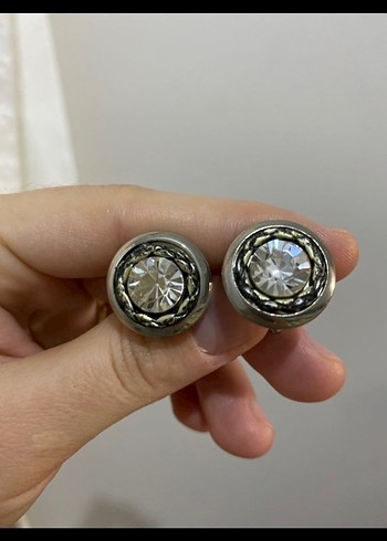 DS Damat Gri Taşlı Erkek Kol Düğmesi - Görsel 5