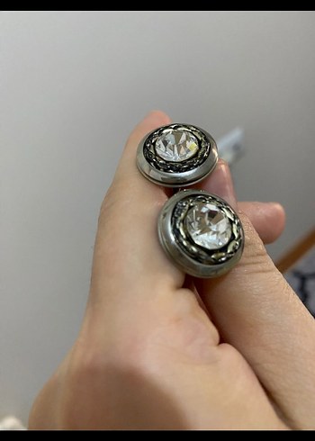 DS Damat Gri Taşlı Erkek Kol Düğmesi - Görsel 6