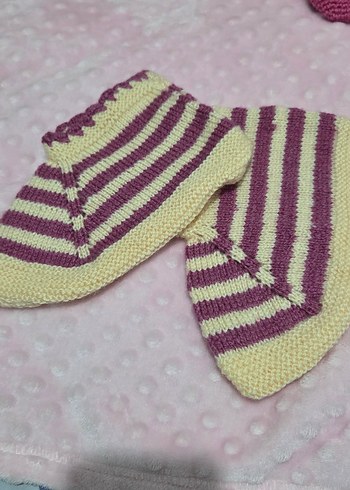 Renkli Örgü Ev Terlikleri - Görsel 5