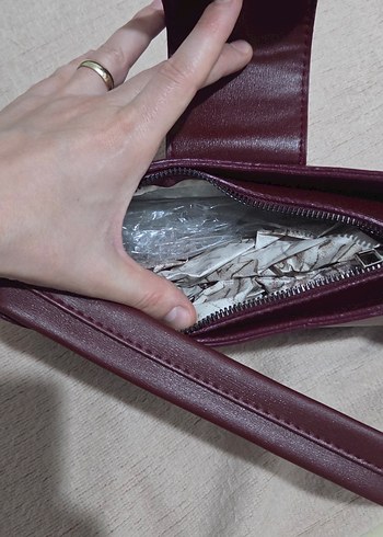 Bordo Deri Miu Miu Kadın Omuz Çantası - Görsel 5