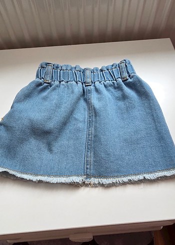 LCW ECO Kız Çocuk Lastikli Jean Etek - Görsel 2