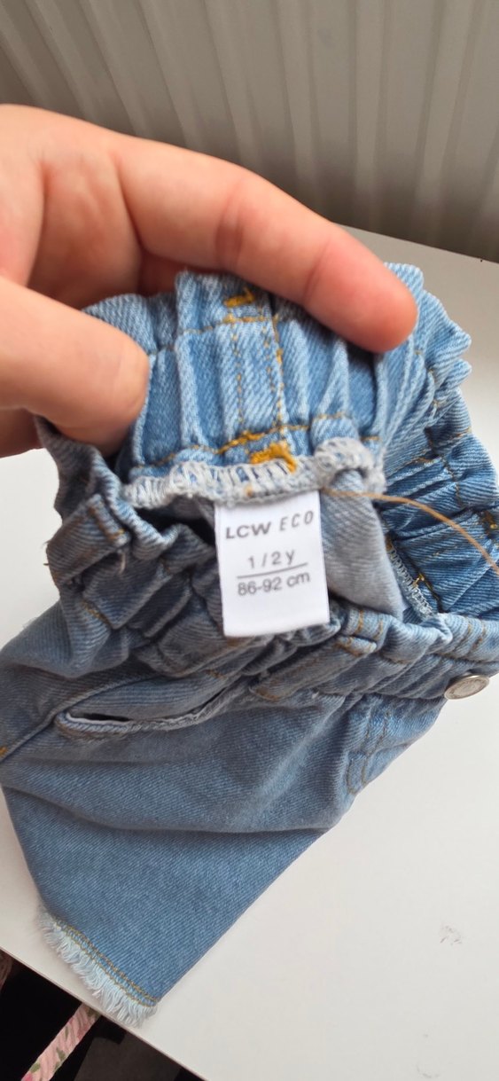 LCW ECO Kız Çocuk Lastikli Jean Etek - Görsel 3