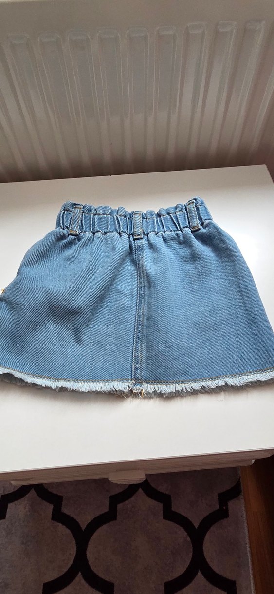 LCW ECO Kız Çocuk Lastikli Jean Etek - Görsel 2