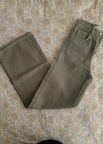 Vintage Haki Bol Paça Pantolon