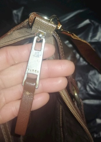 Kahverengi Deri Kadın Omuz Çantası - Görsel 5