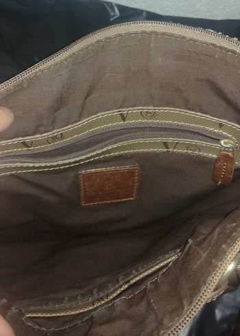 Kahverengi Deri Kadın Omuz Çantası - Görsel 3