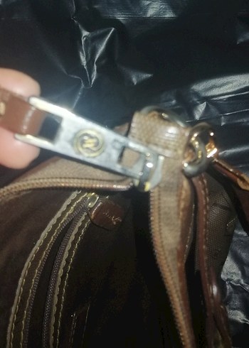 Kahverengi Deri Kadın Omuz Çantası - Görsel 6