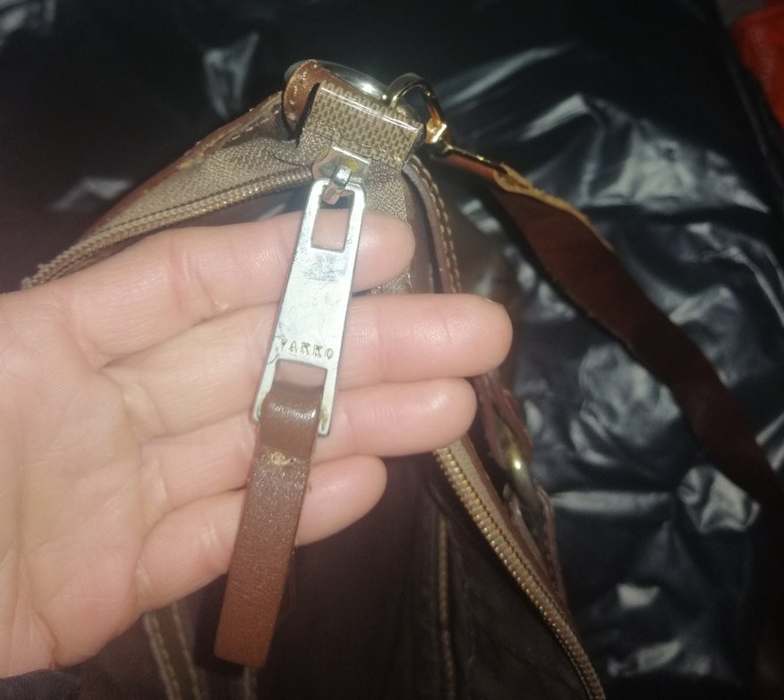 Kahverengi Deri Kadın Omuz Çantası - Görsel 5