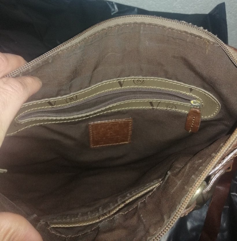 Kahverengi Deri Kadın Omuz Çantası - Görsel 3