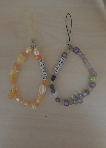 Renkli Boncuklu winx tecna ve stella yazılı charm takı