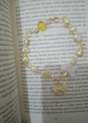 Tasarımcı Sarı Boncuklu Vintage Bohem Bileklik