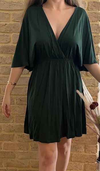 H&M yazlık yeşil elbise