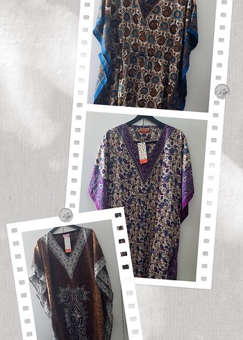 universal Beden Hintdistandan Bohem Desenli kaftan elbise,çok rahat