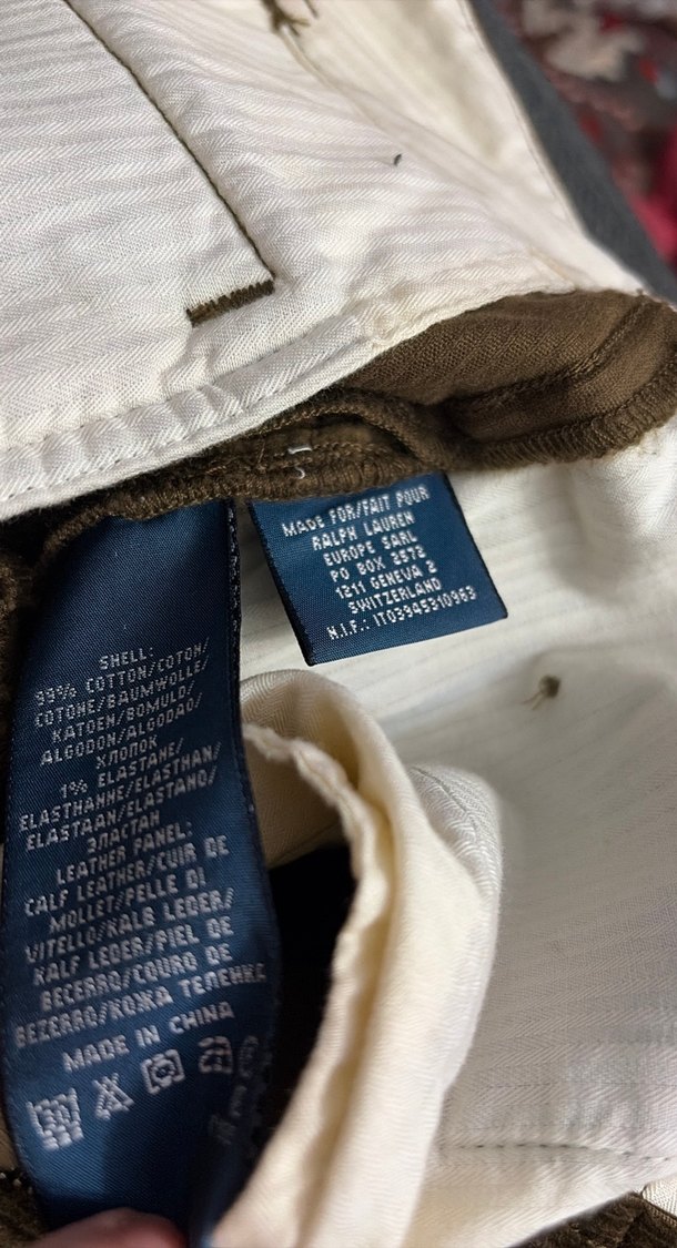 Orjinal talih lauren fitilli kadıfe binici pantalon - Görsel 5