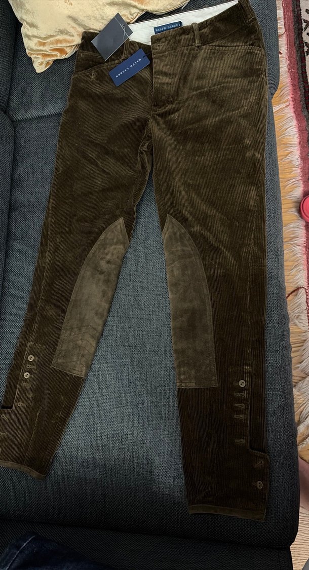 Orjinal talih lauren fitilli kadıfe binici pantalon - Görsel 2