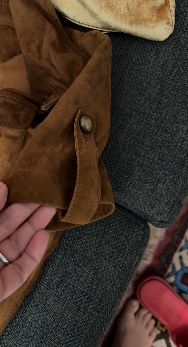 Düğmeli Kahverengi Süet Kadın Tulum NEtwork - Görsel 3