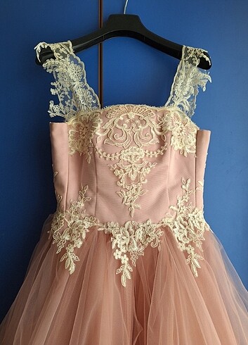 Dantel askılı kısa abiye 15 16  yaş için  - Görsel 2