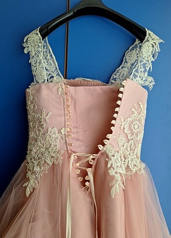 Dantel askılı kısa abiye 15 16  yaş için  - Görsel 3