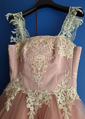 Dantel askılı kısa abiye 15 16  yaş için  - Görsel 4