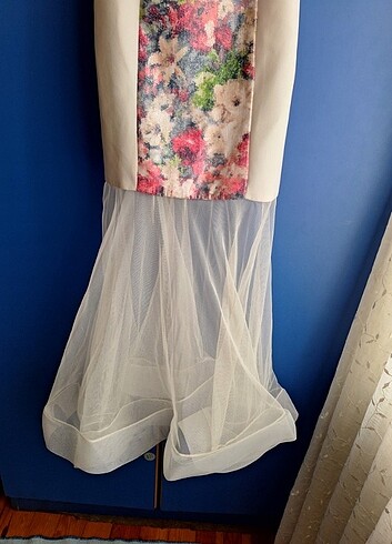 12 yaş etekleri tül uzun abiye - Görsel 2