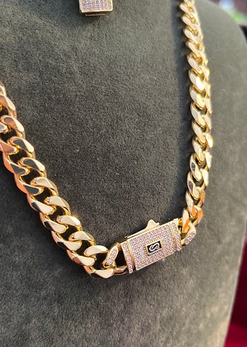 Parlak Altın Renkli Xuping Zincir Kolye bileklik - Görsel 3