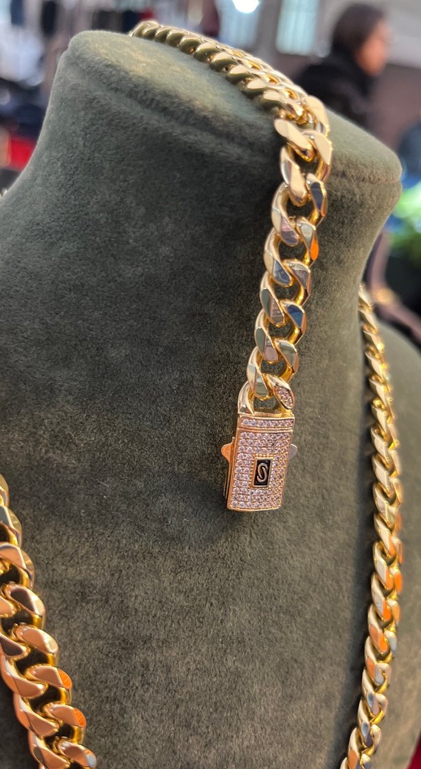 Parlak Altın Renkli Xuping Zincir Kolye bileklik - Görsel 2