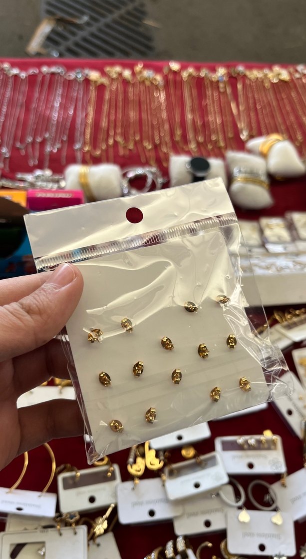 Altın Renkli Mini Kadın Küpe Seti - Görsel 2