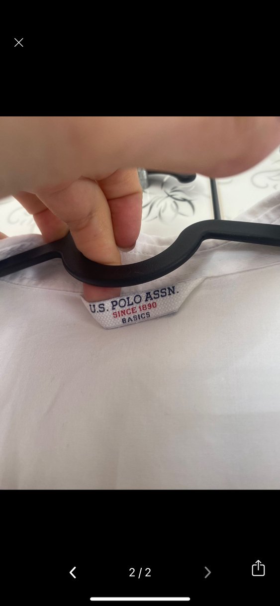 U.S Polo Assn. Beyaz Kadın Pamuk Gömlek - Görsel 2