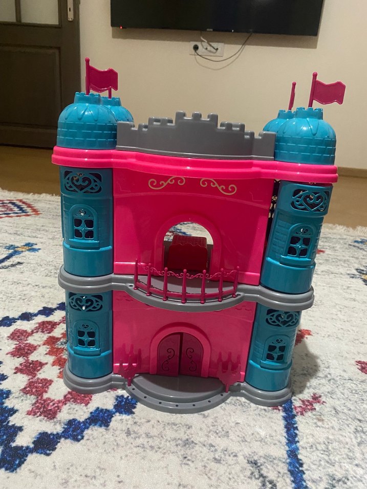 Pastel Pembe Kalesi Blok Oyuncak - Görsel 3