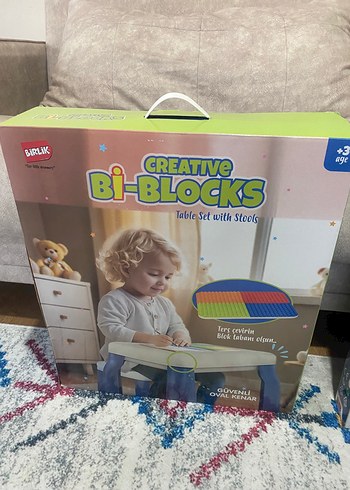 Çok Renkli Çocuk Masa ve Tabure Seti
