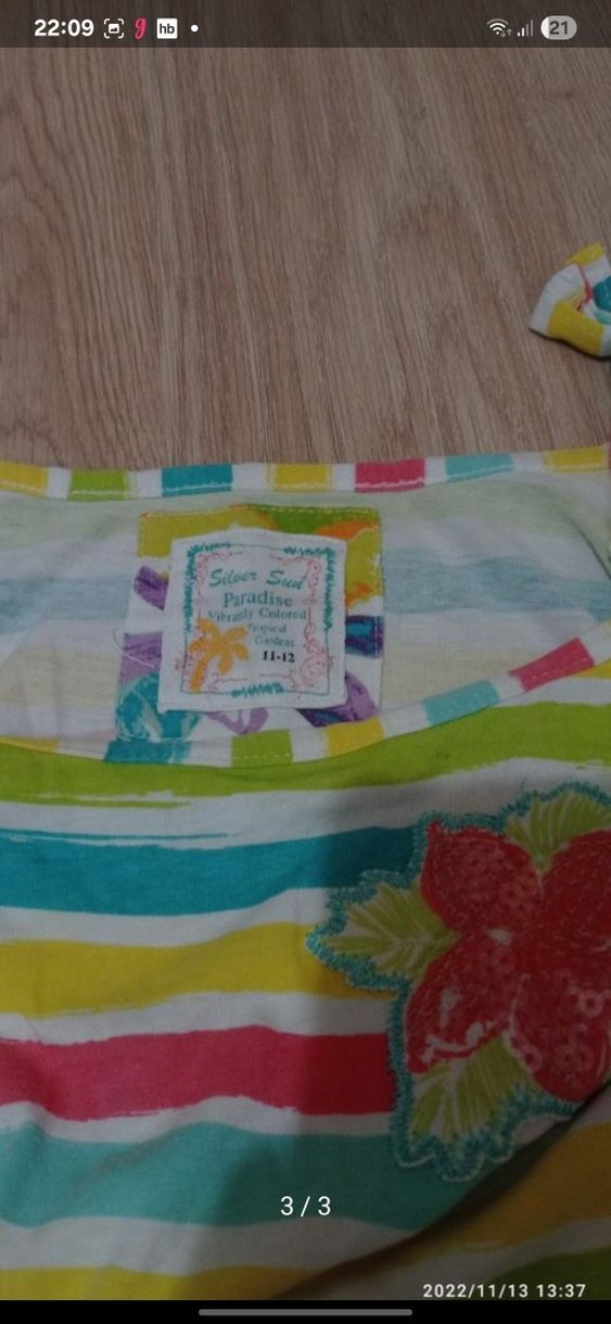 Çizgili, Fırfırlı Askılı Kız Elbisesi - Görsel 3