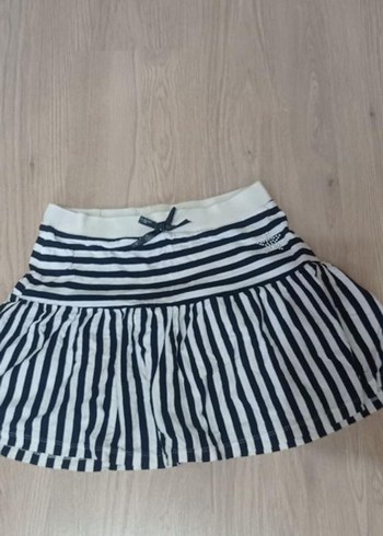 Kız Çocuk Siyah Beyaz Zebra Desenli Pilili Etek - Görsel 2