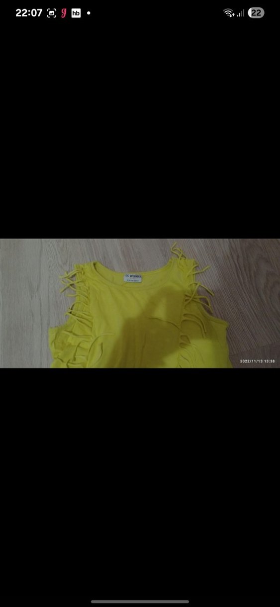 Sarı Kız Çocuk Kolsuz Fırfırlı Elbise - Görsel 2