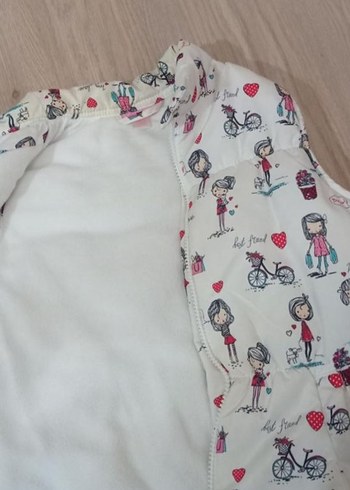 Beyaz Desenli Kız Çocuk Şişme Yelek - Görsel 2