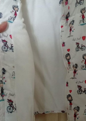 Beyaz Desenli Kız Çocuk Şişme Yelek - Görsel 4