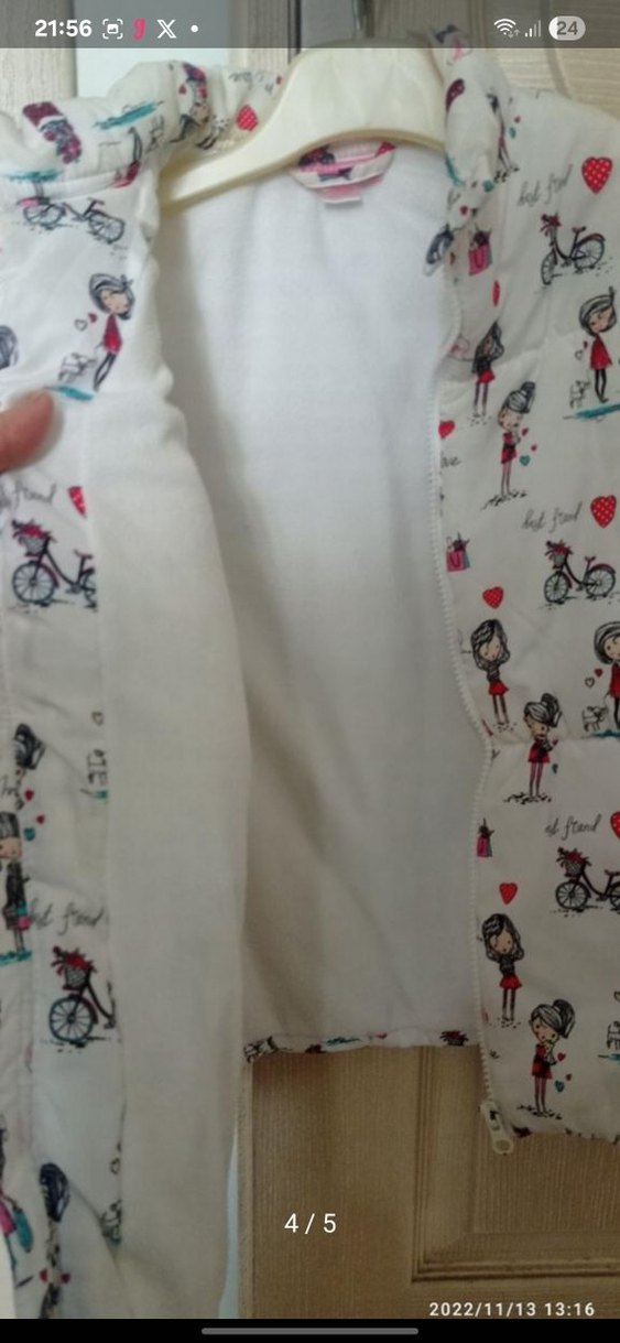 Beyaz Desenli Kız Çocuk Şişme Yelek - Görsel 4