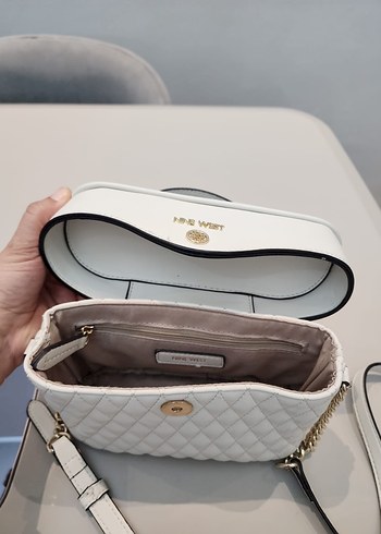 Nine West Beyaz Deri Kadın Omuz Çantası - Görsel 3