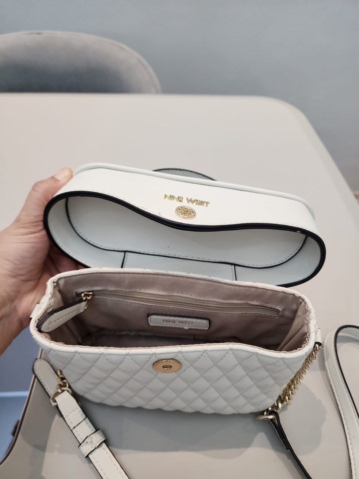 Nine West Beyaz Deri Kadın Omuz Çantası - Görsel 3