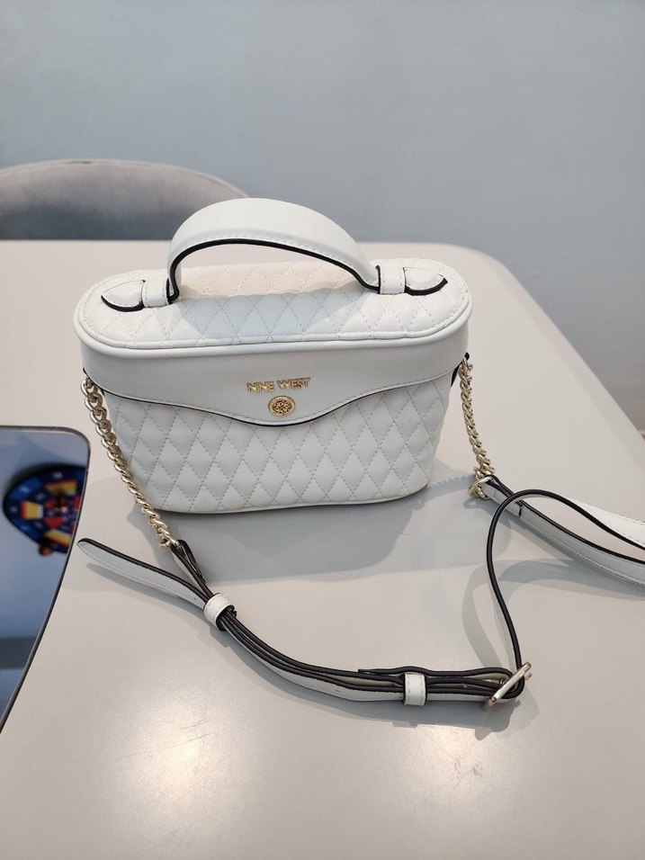 Nine West Beyaz Deri Kadın Omuz Çantası - Görsel 2