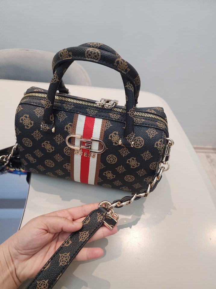 Kahverengi Baskılı Kadın Omuz Çantası - Görsel 3