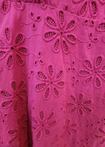 Adl Pembe Dantel Detaylı Midi Kadın Elbise - Görsel 5