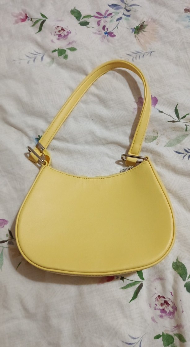Sarı Minimalist Deri Kadın Çanta - Görsel 2