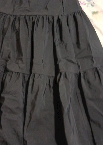 Volanlı Siyah Uzun Etek - Görsel 2