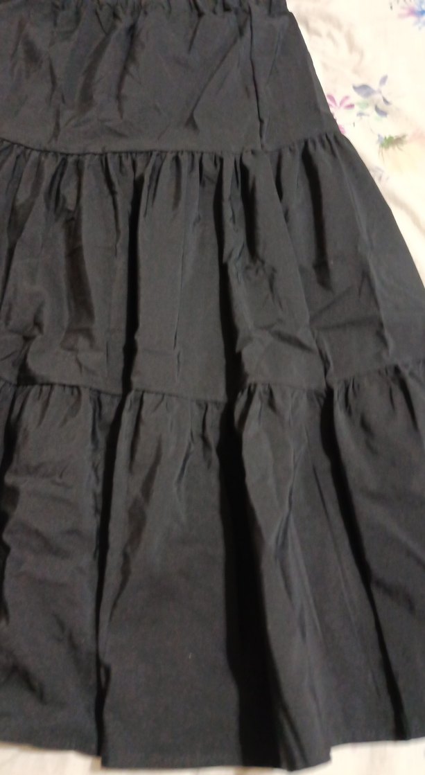Volanlı Siyah Uzun Etek - Görsel 2