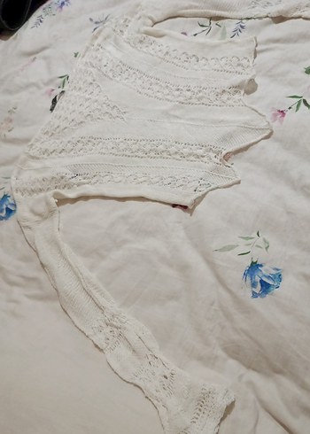 Dantel Detaylı Bohem Kadın Triko Şal - Görsel 2