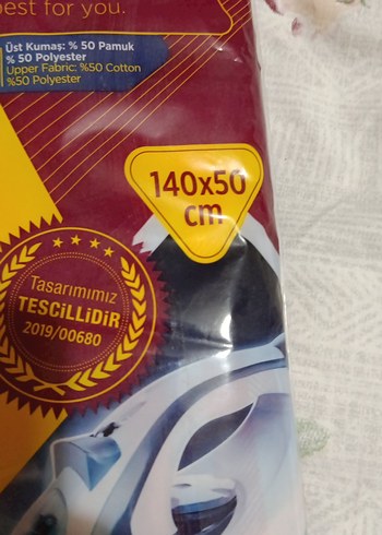 Pembe Desenli Klasik Ütü Masası Kılıfı 140x50 cm - Görsel 2