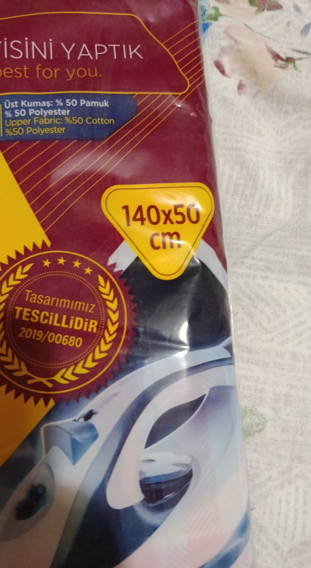 Pembe Desenli Klasik Ütü Masası Kılıfı 140x50 cm - Görsel 2